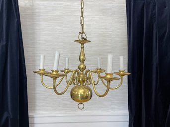 Traditional Brass 6 Arm Chandelier