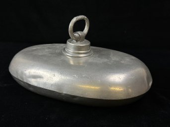 Antique Pewter Foot Bed Warmer Circa 1885