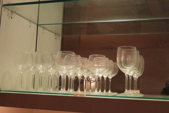 -Wine Glasses, 11 Small And 2 Large