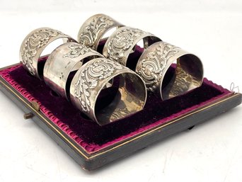 Vintage English Silver Plated Napkin Rings By Potts & Sons