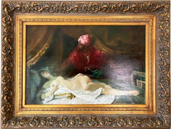 A High Quality Oil On Canvas Reproduction By V. Ruqqiero, After Adolphe Weisz's 'Othello And Desdemona'