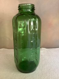 Green Glass Ice Water Jar