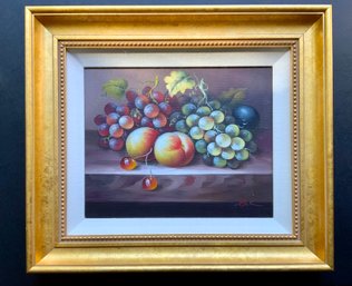 Fruit Arrangement Painting On Canvas