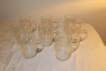 -Glass Beer Mugs  5 Tall, 8 Count