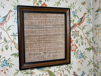 Antique 1813 Needlepoint Sampler