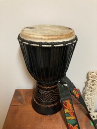 Toca Hand Percussion Carved Hand Held Drum