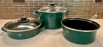 Trio Of Green Pots