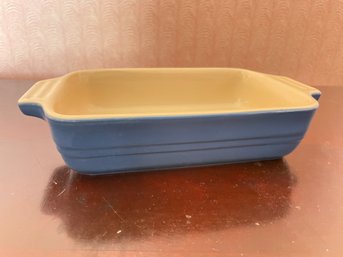 Vintage Blue Le Creuset Stoneware Baking Au Gratin Casserole Dish