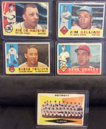 (5) 1960 Topps Baseball Cards - M