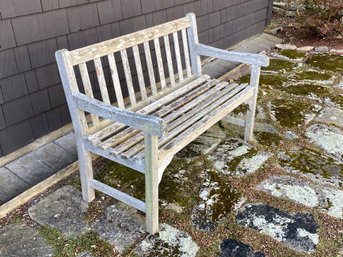 Smith And Hawken Teak Bench Solid Nice Patio Piece