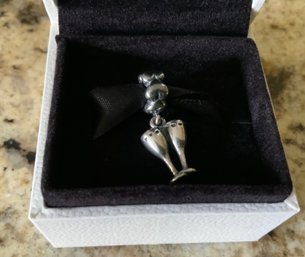 Authentic Champagne Flute Pandora Charm 925 ~ New In Box ~