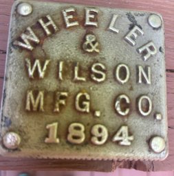 1894 Wheeler & Wilson Mfg. Co. Bridgeport, CT 3' X3' Cast Iron Match Holder