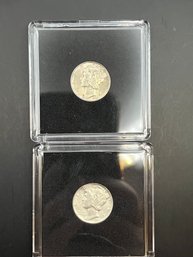 2 Uncirculated Mercury Dimes 1944, 1944-D