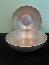 Pair Of Decorative Silver Bowls