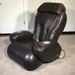 (2 Of 2) Paid $3,950 Fantastic Human Touch IJOY Bonded Brown Leather Massage Chair - Model #2850 - WOW !