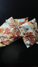 Floral Throw Pillow Lot