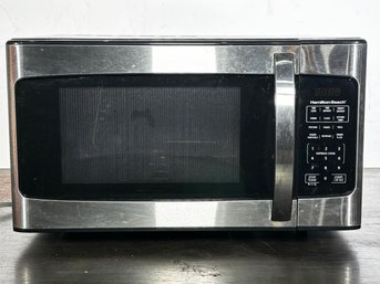 A Hamilton Beach Stainless Steel Microwave