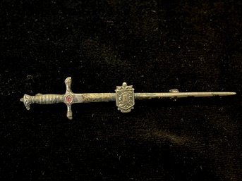Antique Sterling Sword Form Pin / Brooch