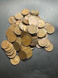 100 Wheat Pennies 1940's, 1950's