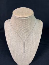 Silver Tone Bar Necklace By Cloverpost - NEW With Tags - Gorgeous!