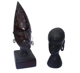 Pair Of Hand Carved Figurines From Tanganyika