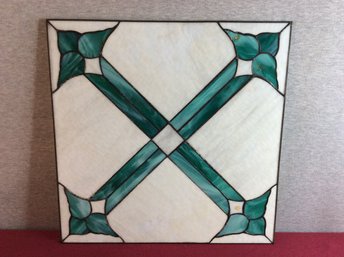 Green And Cream Stained Glass Decor