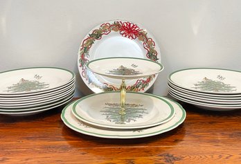 Spode Christmas Tree And A Christmas Garland Platter (Mostly Spode)