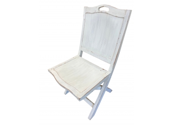 White Folding Wooden Occasional Chair