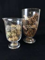 Center Piece Vase Lot Of 2