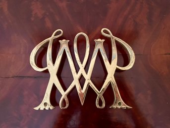 Williamsburg William & Mary Brass Cipher Trivet