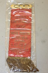 1892 Odd Fellows New Jersey Commemorative Ribbon Pin Preserved In Nice Condition