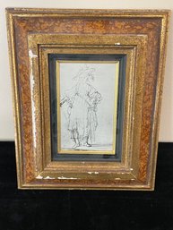 Ferdinand Bol Framed Art Print Of Standing Lady Engraving