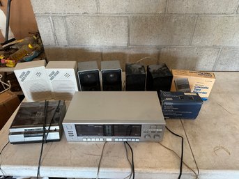 Group Of Miscellaneous Speakers And Audio Equipment Untested