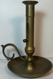 Great Vintage Solid Brass Adjustable Candle Stick Holder