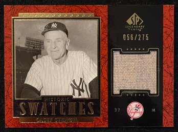 2003 SP Legendary Cuts Historic Swatches Casey Stengel Game Worn Patch Relic #/275