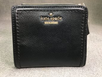 Fabulous BRAND NEW - $199 KATE SPADE - All Black Leather - ID / Credit Card Wallet - Brand New GREAT GIFT !