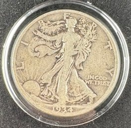 1934-S Walking Liberty Silver Half Dollar