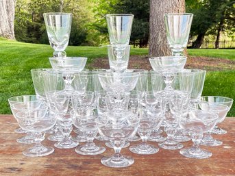 A Large Set Of Steuben And More Glass Stemware