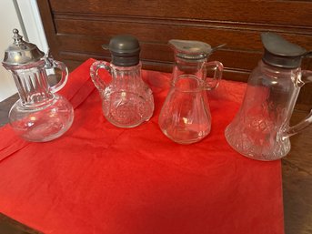 Lidded Glass Pitchers