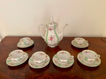 Vintage Coffee Service With Demi Tasse Cups & Saucers, Made In Germany