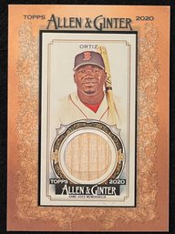 2020 Allen& Ginter David Oritz Game Used Bat Relic