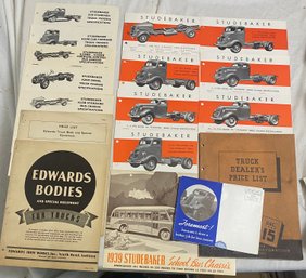 1936-1939 Studebaker Brochures, Advertisements And Price Lists