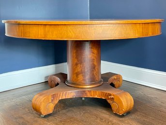 A Gorgeous Late 19th Century Empire Mahogany Extendable Dining Table