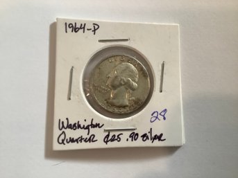 1964 P Washington Quarter 90 Silver 87