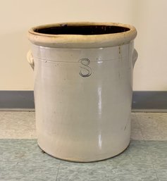 Large Antique Crock ~ 8 Gallon ~ (T)