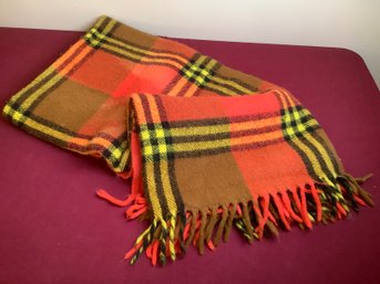 Wool Red Plaid Blanket 58'x52'