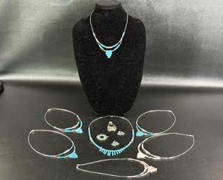 A Collection Of Southwestern Turquoise & Quartz Necklaces & More