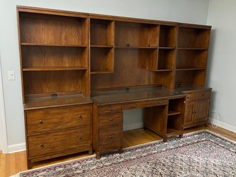 Ethan Allen Wall Unit- Desk With Bookcase