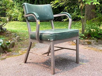 A Vintage Aluminum And Vinyl Arm Chair