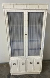 Faux Bamboo Cabinet With Fitted Interior